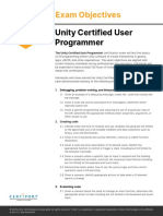 Unity Exam Objectives - Programmer 0820