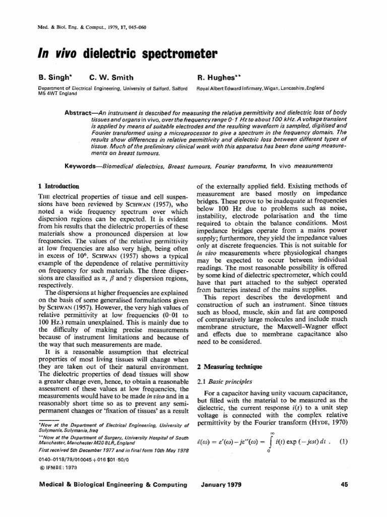 In Vivo Dielectric Spectrometer Design | PDF | Amplifier | Capacitor
