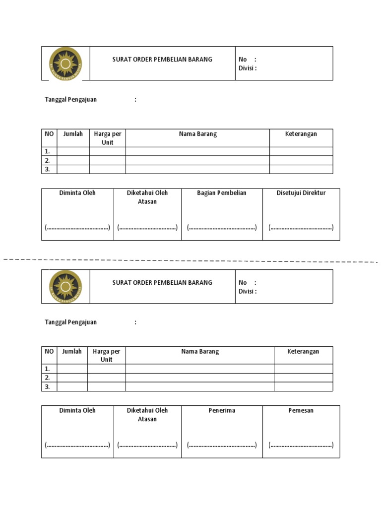 Download 62+ Contoh Surat Order Pembelian Gratis