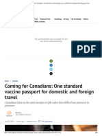 National Post - Coming For Canadians - One Standard Vaccine Passport 2021-10-21 (Excellent Comments)