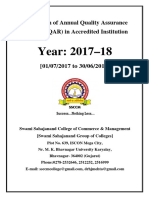Aqar Report 2017-18 Sahajanand Commerce and Management College