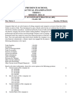 Prudence School Practical Examination Term 1: SESSION: 2021-22