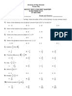 Diagnostic Test Math5 q1 Sum.2 Test 2