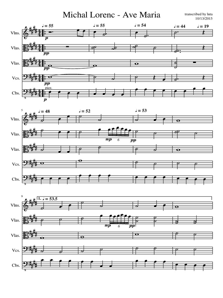 Michal Lorenc - Ave Maria | PDF