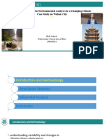 Politecnico Di Bari: Statistical Methods For Environmental Analyses in A Changing Climate Case Study On Wuhan City