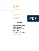 Genset Tidak Keluar Tegangan Dan Cara Memperbaikinya