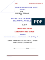 Chovu Lodge Limited Hydrogeological Survey Report Community