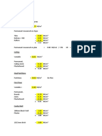 Typical Design Loads Schedule