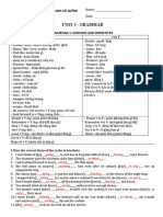 Unit 5 - Grammar: Grammar 1: Gerunds and Infinitives + V-Ing + To V