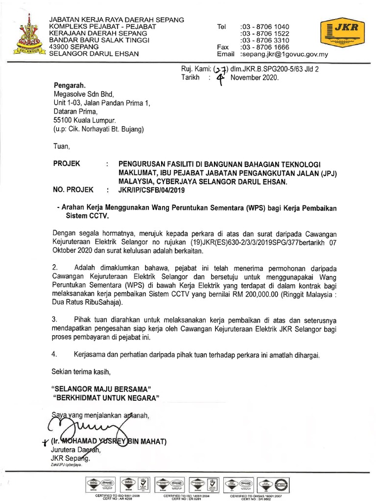 Arahan Kerja Sistem Cctv Pdf