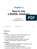 Chapter 11 - How To Use A MySQL Database