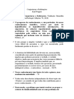 Conjecturas e Refutações de Karl Popper - Fichamento Parcial