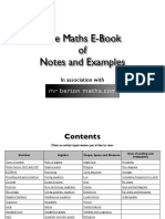 The Maths Ebook of Notes and Examples: in Association With