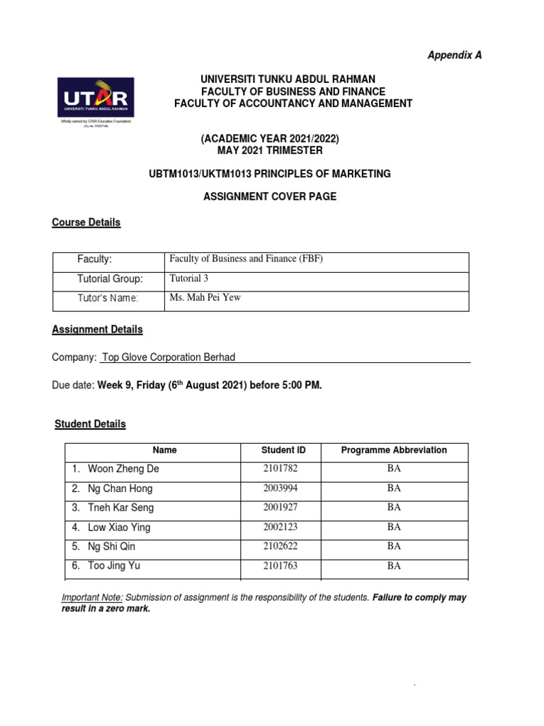 KS Top Glove Company PDF Employment Marketing