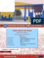 Module 4 - WORK, ENERGY AND POWER