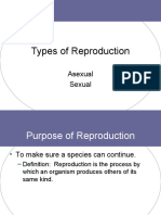 Types of Reproduction: Asexual Sexual