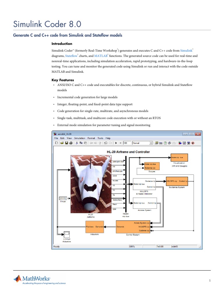 Simulink Coder PDF C (Programming Language) Matlab