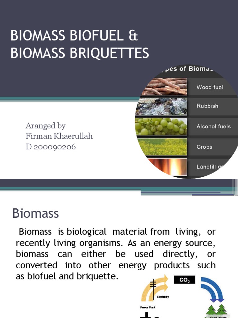 Biomass Biofuel and Briquette Overview | PDF | Biofuel | Ethanol