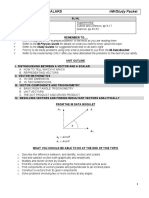 HW Study Packet - 1.3 Vectors and Scalars