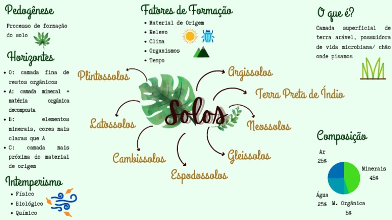 Mapa Mental sobre Solos e Formação | PDF