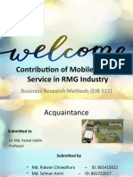 Contribution of Mobile Finance Service in RMG Industry: Business Research Methods (EIB 511)