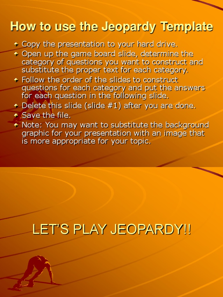 How to Construct a Custom Jeopardy Game Template | PDF | Computing