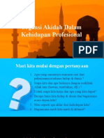 Urgensi Akidah Dalam Kehidupan Profesional