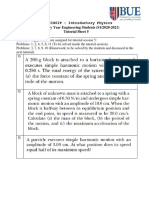 20BSCIB02P - Introductory Physics Preparatory Year Engineering Students (S1/2020-2021) Tutorial Sheet 5