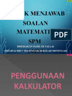 Teknik Menjawab Soalan Matematik SPM 1449/1: Disediakan Oleh: Ee Tai Lai (Pegawai Sisc+ Matematik Sekolah Menengah)