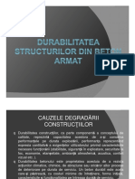 Durabilitatea Structurilor de Beton Armat