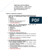 EXAMEN FINAL - ETICA MEDICA PDF