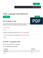 HTML Language Codes - As