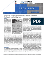 Tech Spec: Structural Design of Interlocking Concrete Pavement For Roads and Parking Lots