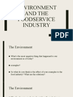 Environment and The Foodservice Industry