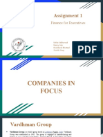 Finance Executives Assignment 1 Ratio Analysis