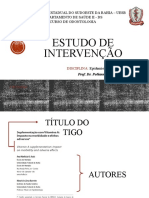 Estudo de Intervenção - Epidemiologia