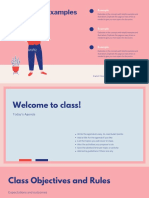 Presentation Template - Pink and Blue Illustration English Class Education
