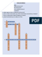 Ficha de Trabajo Crucigrama