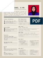 Soft Sand Brown Typewriter Resume Layout