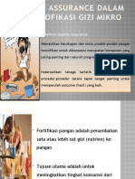 Quality Assurance Dalam Fortofikasi Gizi Mikro