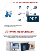 Sistemas informáticos: clasificación monousuario vs multiusuario