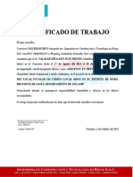 Certificado de Trabajo