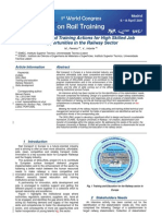 Rail Training Conference - Education and Training Actions For High Skilled Job Opportunities in The Railway Sector