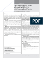 Are Radiology Request Forms Adequately Filled In?: An Audit Assessing Local Practice