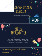 Speech For Special Occassions