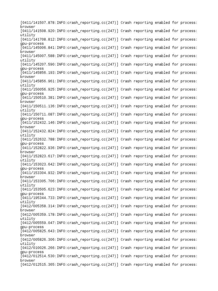 Crash Reporting Status Updates | PDF | Computer Architecture | Computing