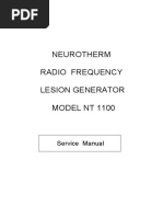 Neurotherm NT-1100 Lesion Generator - Service Manual