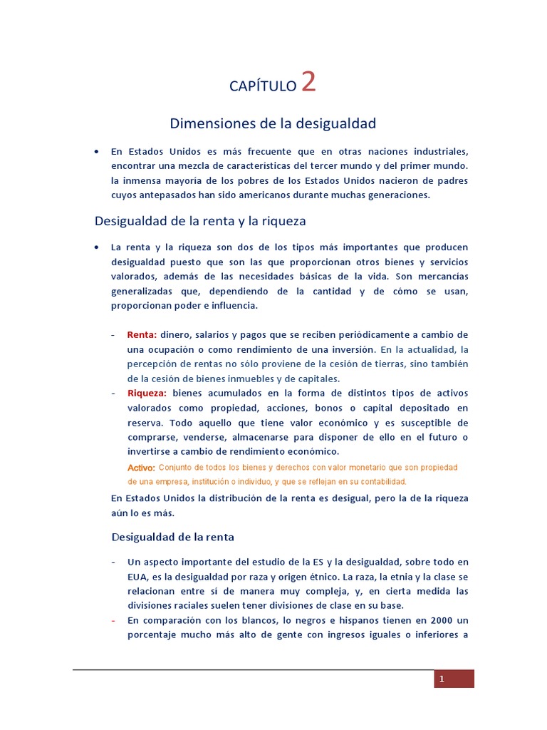 Dimensiones de La Desigualdad | PDF | Desigualdad social ...