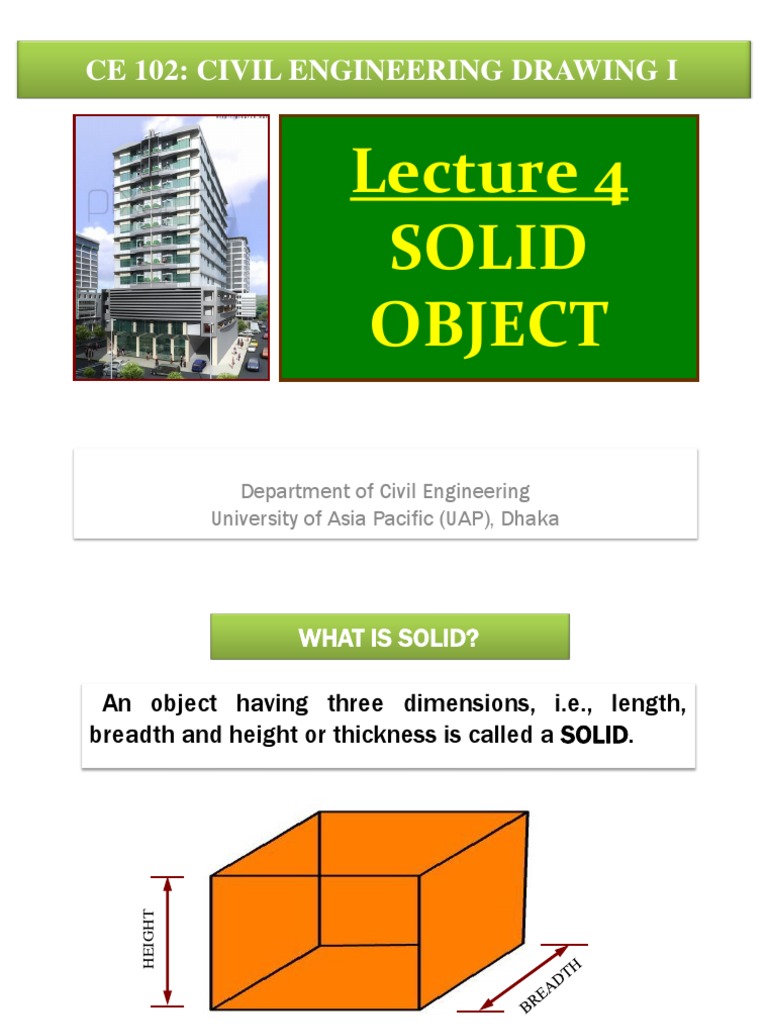 Solid Geometry in Civil Engineering Drawing | PDF | Tetrahedron ...