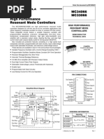 High Performance Resonant Mode Controllers: Semiconductor Technical Data